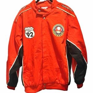 Nintendo Mario Kart Racing Jacket Red Canvas Bomber Target Exclusive Large